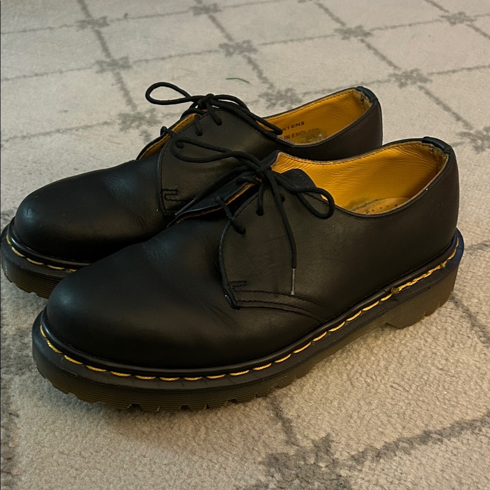 Dr. Martens Black 1461 Smooth Leather Oxford Shoes Made in England